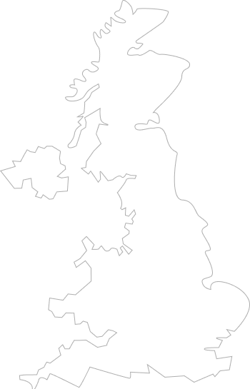 Map of the United Kingdom showing Cambridge, Colchester, Chelmsford, Witham, and Brightlingsea